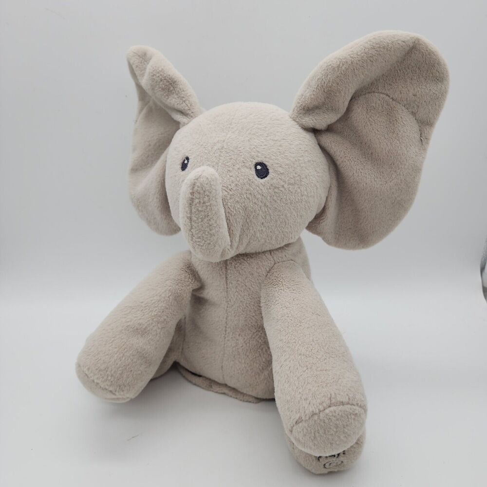 Baby GUND Flappy The Elephant Plush Toy 11" Sings Ears Hang Low Animated Talking